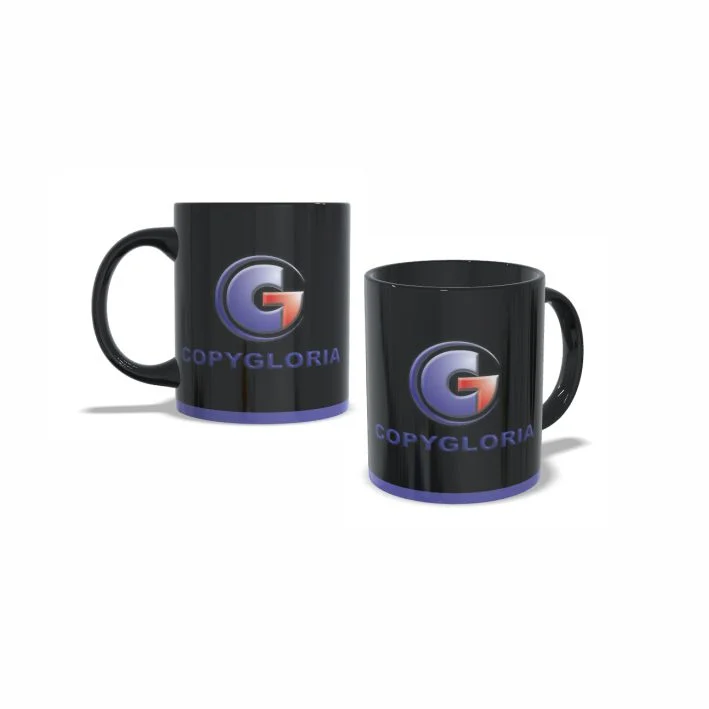 Caneca de Porcelana Preta Personalizada